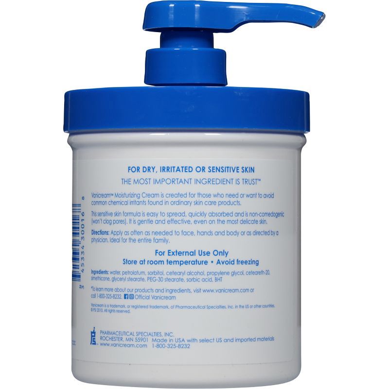 slide 2 of 7, Vanicream Moisturizing Cream for Sensitive Skin with Pump - Unscented - 16oz, 16 oz