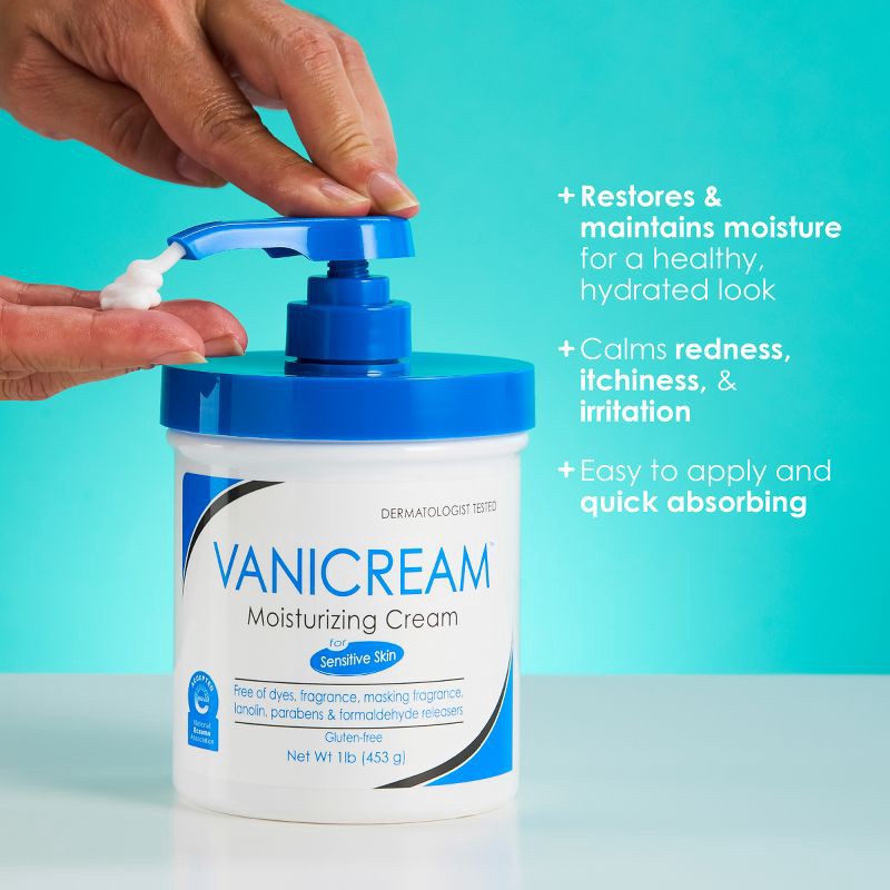 slide 6 of 7, Vanicream Moisturizing Cream for Sensitive Skin with Pump - Unscented - 16oz, 16 oz