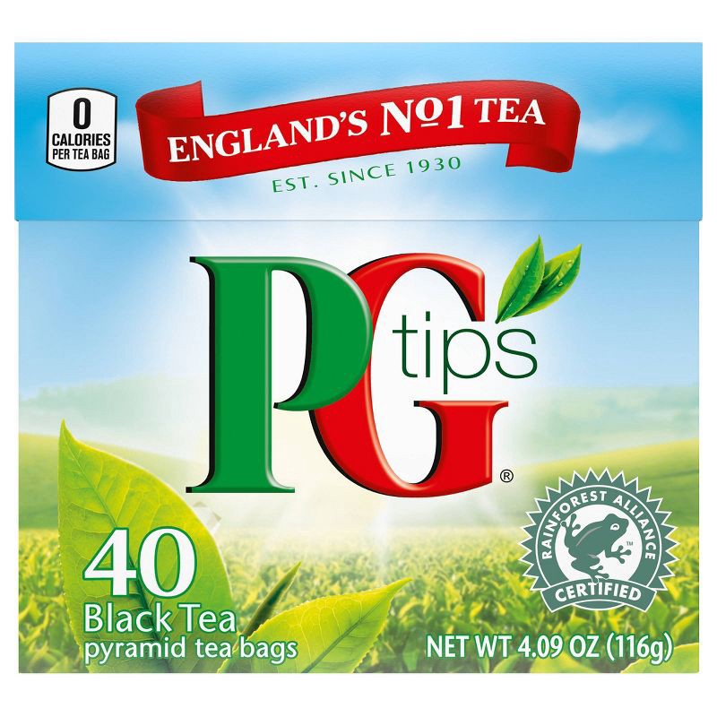 slide 1 of 5, PG tips Premium Black Tea Black Tea Pyramid Tea Bags - 40ct, 40 ct