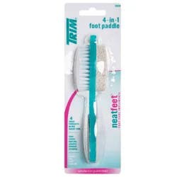 Trim 4-in-1 Foot Paddle with Pumice, Rasp, Brush & Emery File