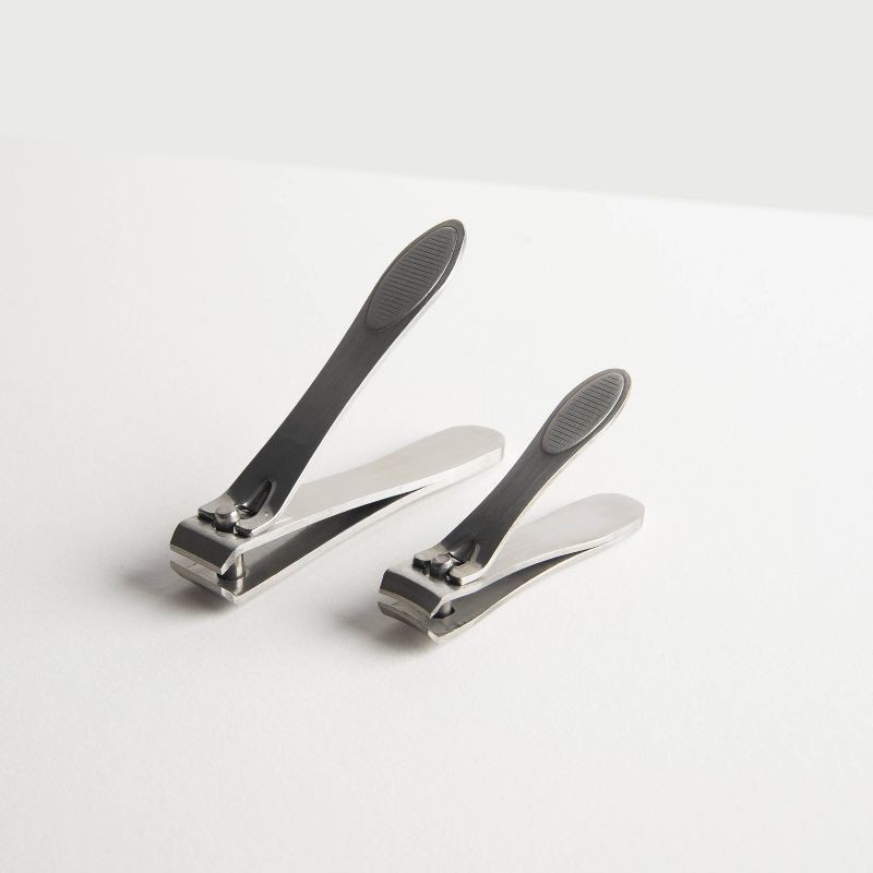 slide 5 of 5, Trim Stainless Steel Fingernail & Toenail Clipper Pack - 2pc, 2 ct