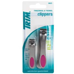 Trim Stainless Steel Fingernail &amp; Toenail Clipper Pack - 2pc
