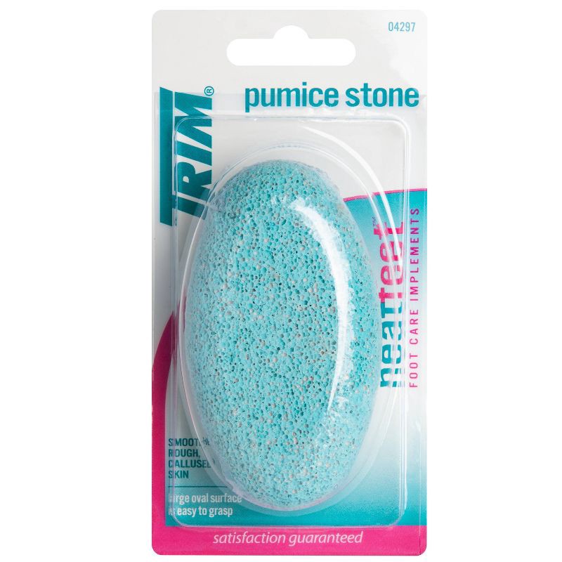 slide 1 of 4, Trim Neat Feet Easy-to-Grip Oval Pumice Stone, 1 ct