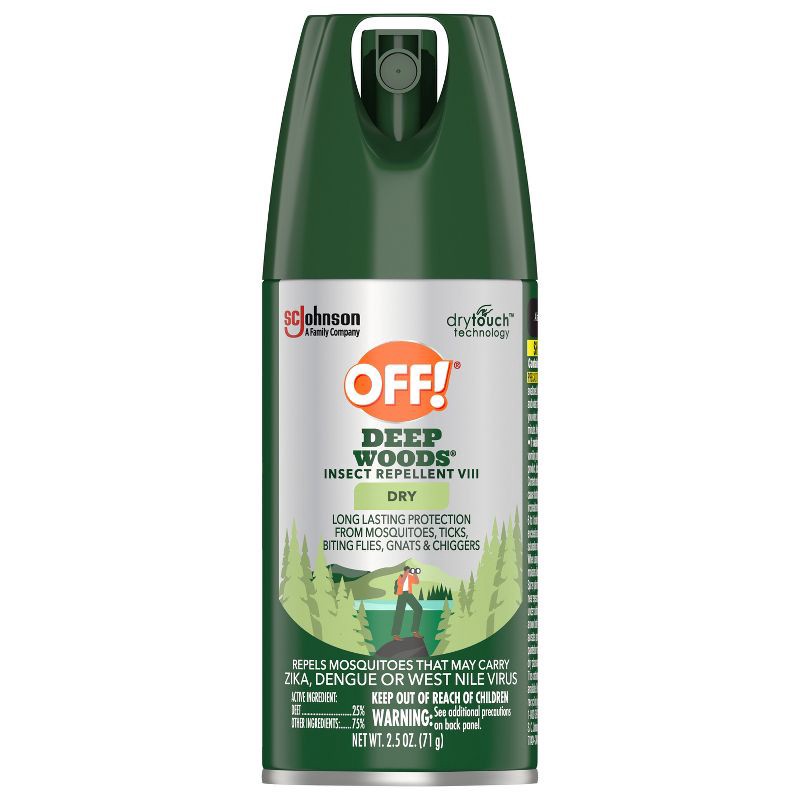 slide 4 of 14, OFF! Deep Woods Mosquito Repellent Dry - 2.5oz, 2.5 oz