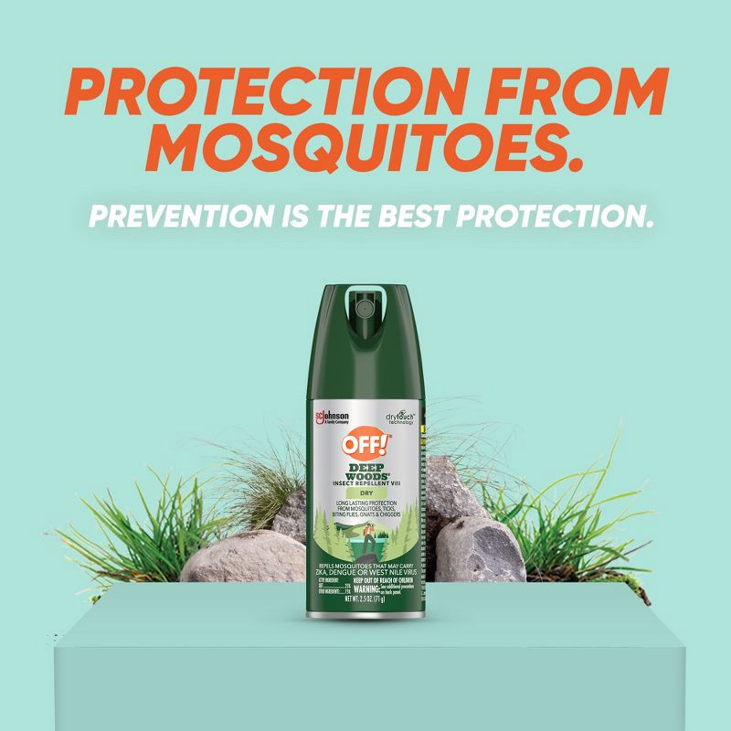 slide 5 of 14, OFF! Deep Woods Mosquito Repellent Dry - 2.5oz, 2.5 oz