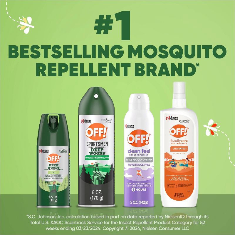 slide 11 of 13, OFF! Deep Woods Mosquito Repellent Bug Spray - 2.5oz, 2.5 oz