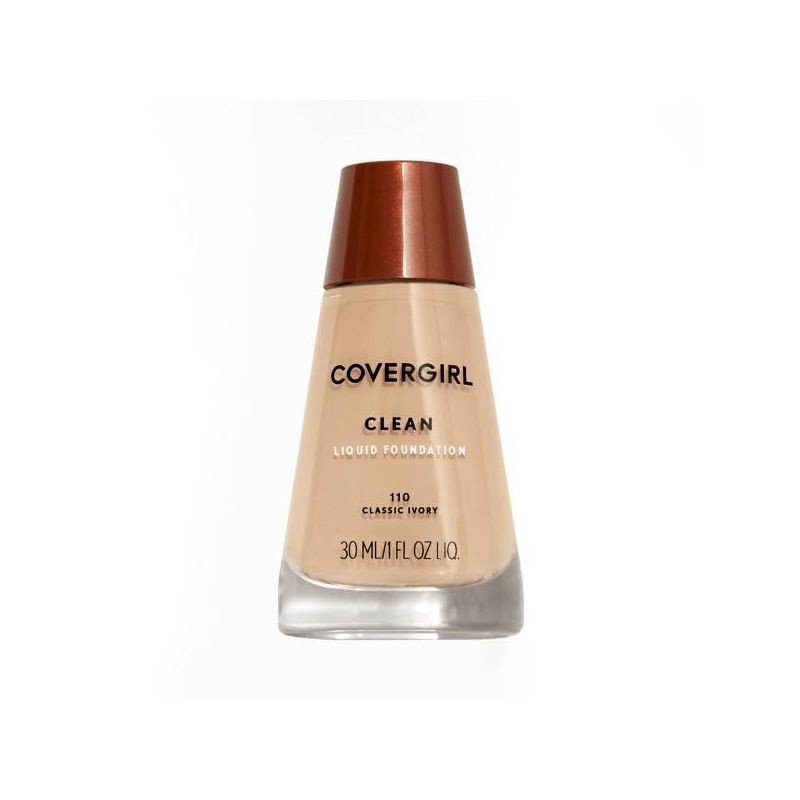 slide 1 of 3, COVERGIRL Clean Liquid Foundation - 110 Classic Ivory - 1 fl oz, 1 fl oz