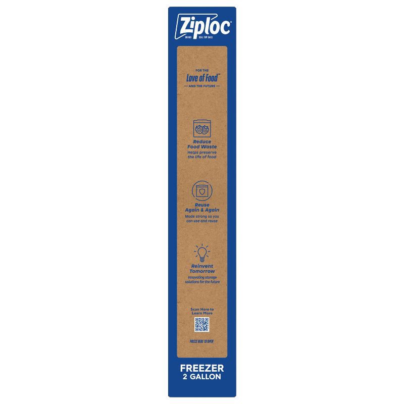 slide 12 of 14, Ziploc Two Gallon Freezer Bags with Grip 'n Seal Technology - 10ct, 10 ct