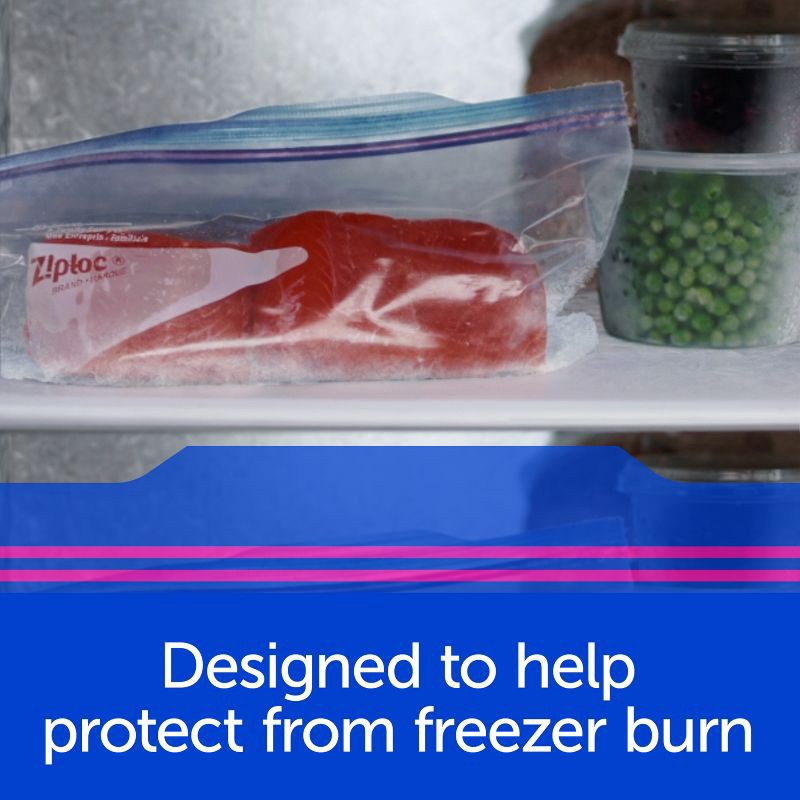slide 7 of 14, Ziploc Two Gallon Freezer Bags with Grip 'n Seal Technology - 10ct, 10 ct