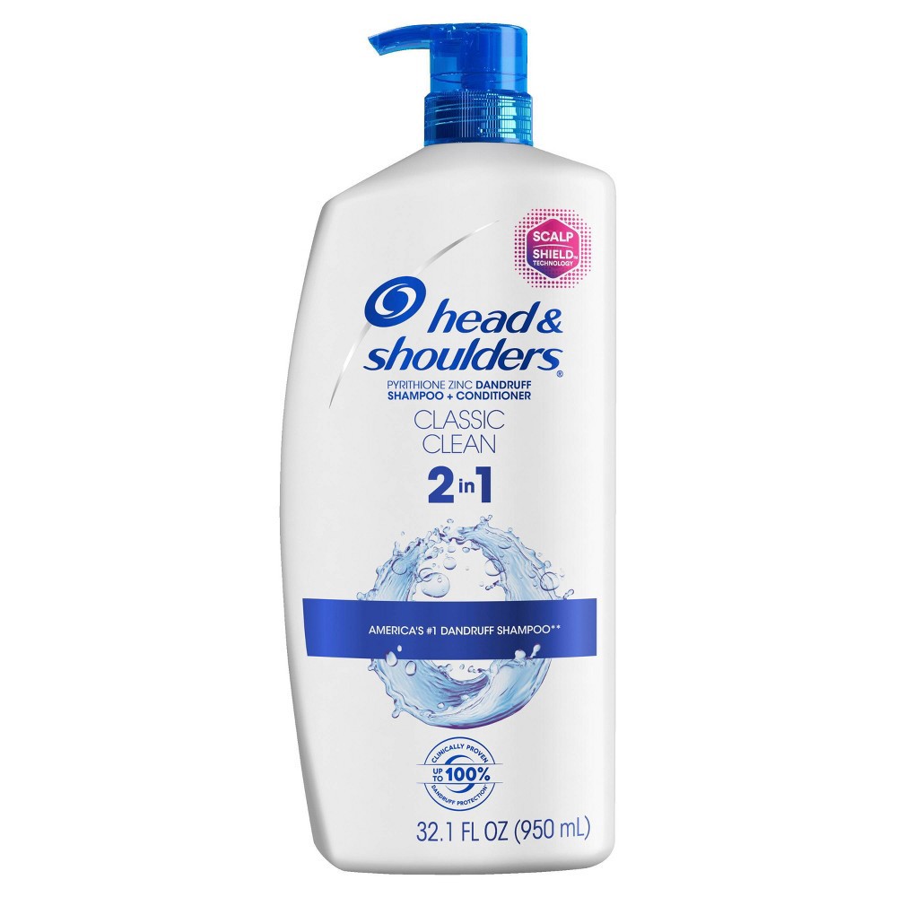 slide 2 of 6, Head & Shoulders Classic Clean Anti-Dandruff 2 in 1 Paraben Free Shampoo and Conditioner - 32.1 fl oz, 32.1 fl oz