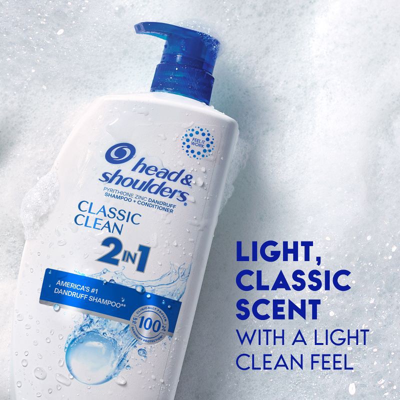 slide 5 of 13, Head & Shoulders Classic Clean Anti-Dandruff 2-in-1 Paraben Free Shampoo and Conditioner - 28.2 fl oz, 28.2 fl oz