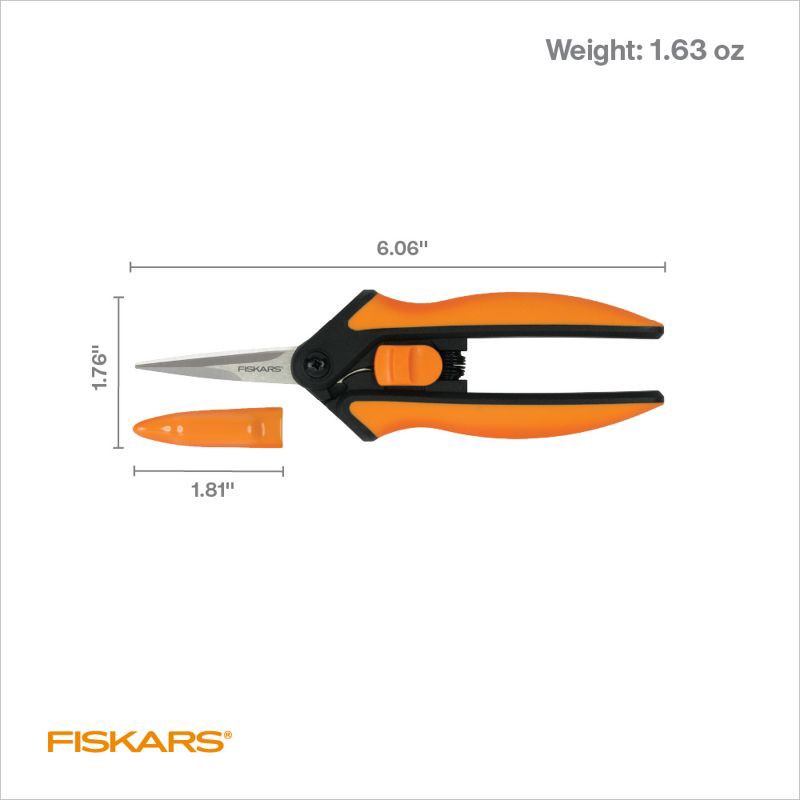 slide 9 of 9, Fiskars Micro-Tip Pruning Snips, 1 ct