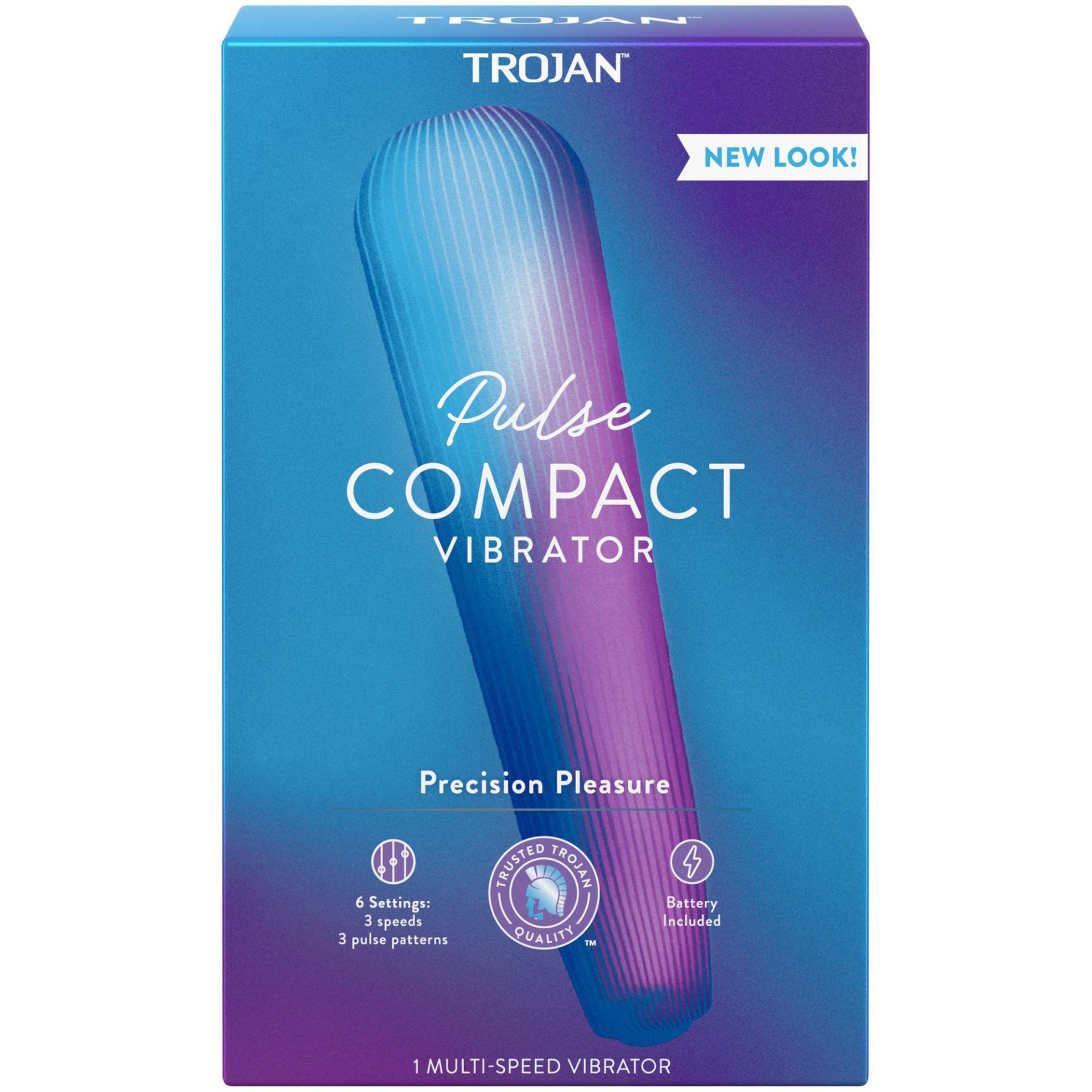 slide 1 of 3, Trojan Pulse Intimate Vibrating Massager - 1ct, 1 ct