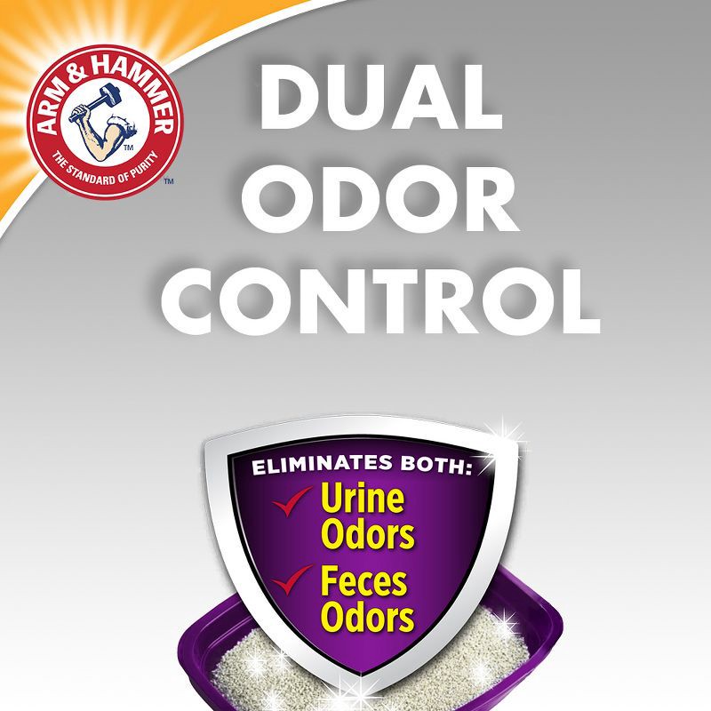 slide 3 of 10, Arm & Hammer Double Duty Advanced Dual Odor Control Clumping Litter - 40lbs, 40 lb