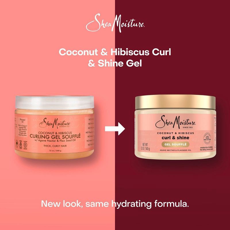 slide 4 of 7, SheaMoisture Coconut and Hibiscus Curling Gel For Thick Curly Hair - 12oz, 12 oz