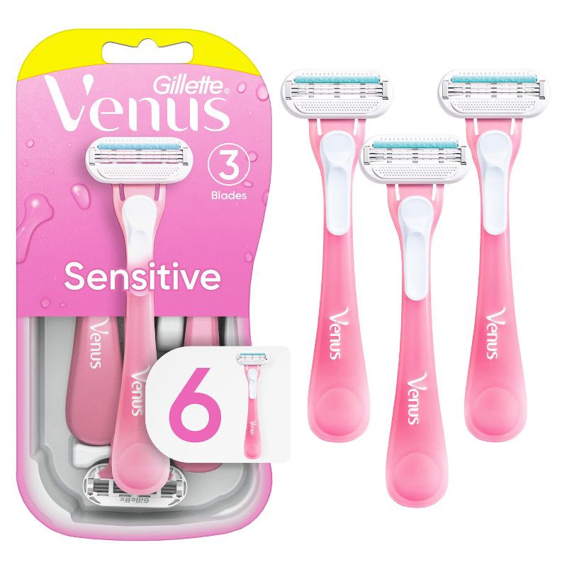 slide 1 of 7, Venus Sensitive Women's Disposable Razors - 6ct, 6 ct