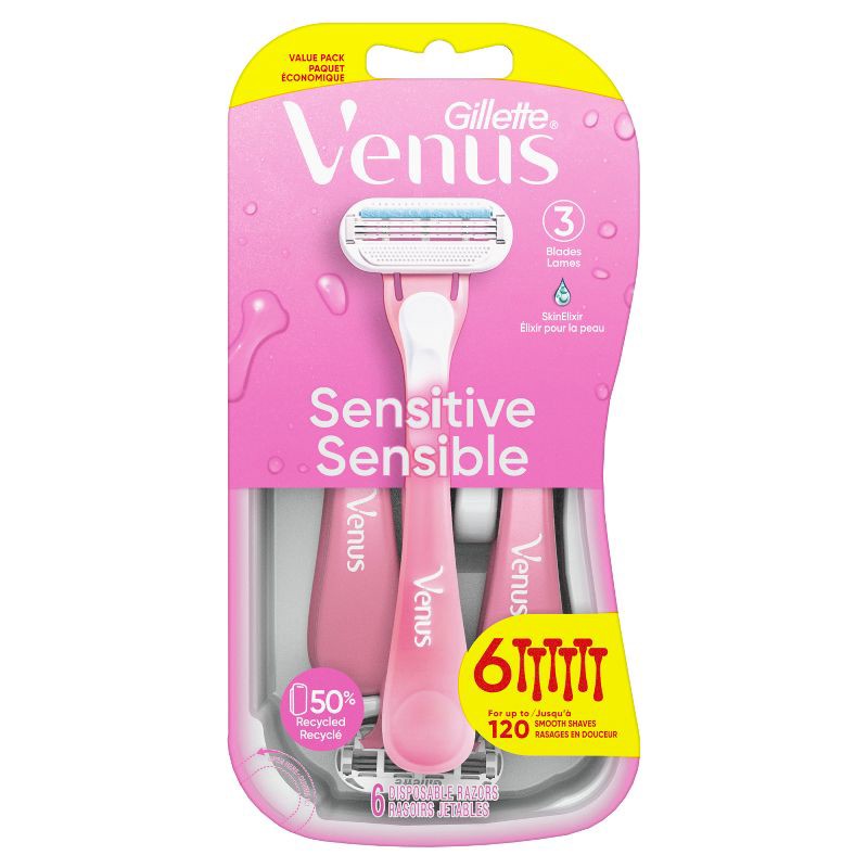 slide 8 of 10, Venus Sensitive Women's Disposable Razors - 6ct, 6 ct