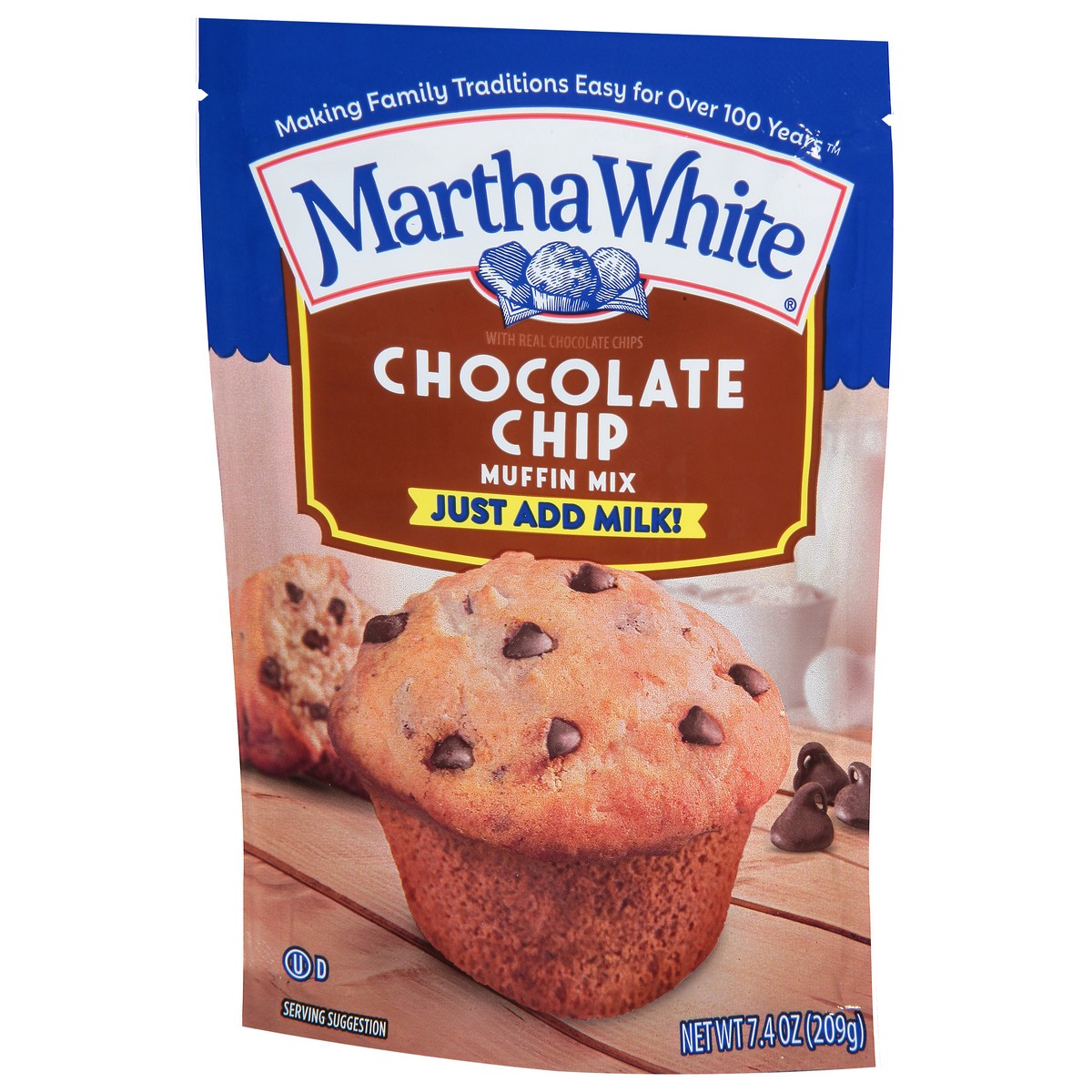 slide 2 of 9, Martha White Chocolate Chip Muffin Mix, 7.4 oz