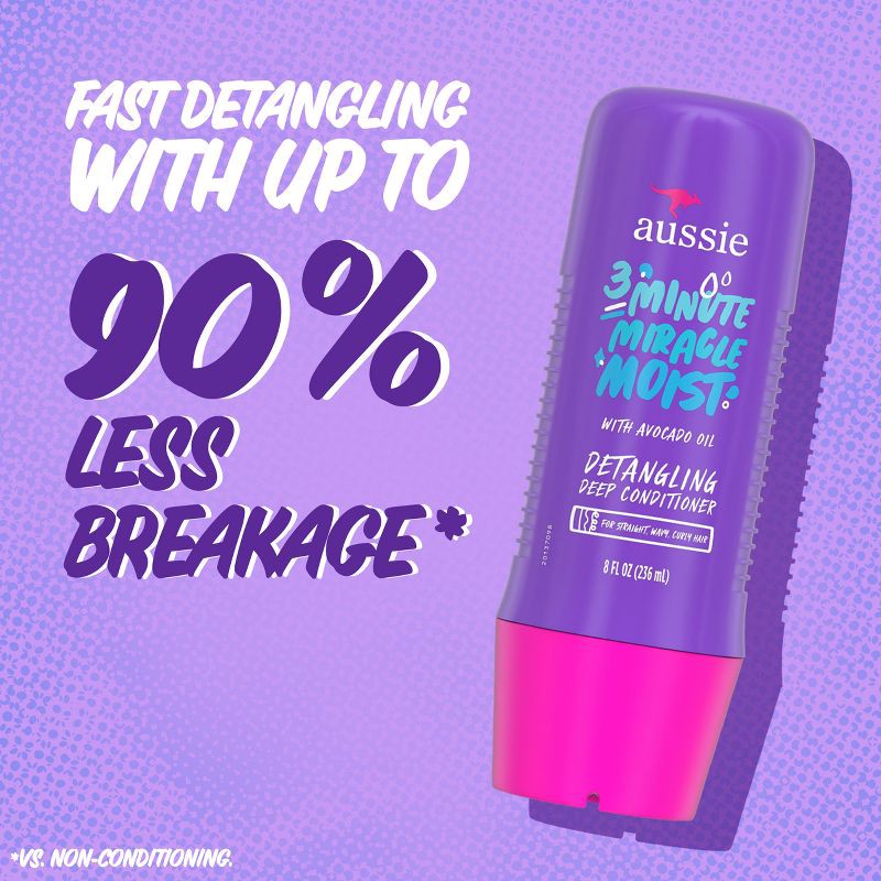 slide 2 of 9, Aussie Paraben-Free Miracle Moist 3 Minute Miracle with Avocado for Dry Hair Repair - 8 fl oz, 8 fl oz