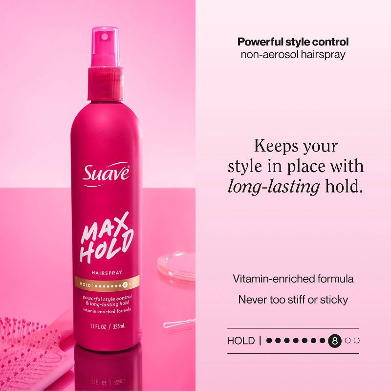 slide 3 of 10, Suave Max Hold Non Aerosol Hairspray - 11 fl oz, 11 fl oz