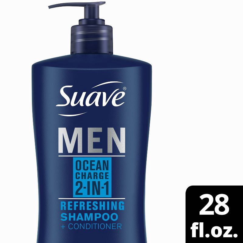 slide 1 of 7, Suave Men 2-in-1 Shampoo + Conditioner Ocean Charge - 28 fl oz, 28 fl oz