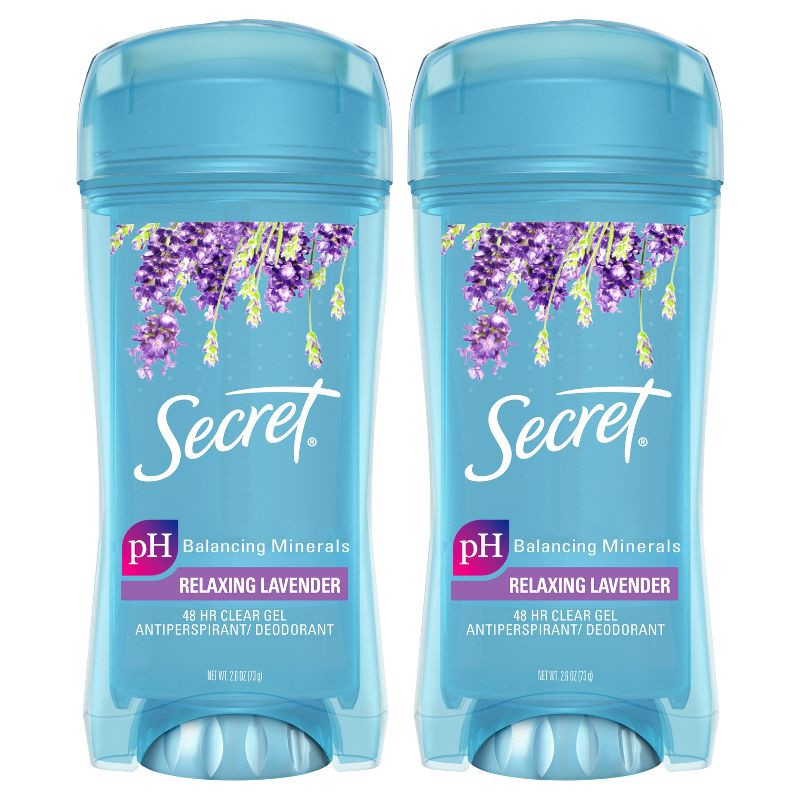 slide 12 of 12, Secret Fresh Clear Gel and Deodorant for Women - Relaxing Lavender - 2.6oz/2 Pack, 2 ct; 2.6 oz