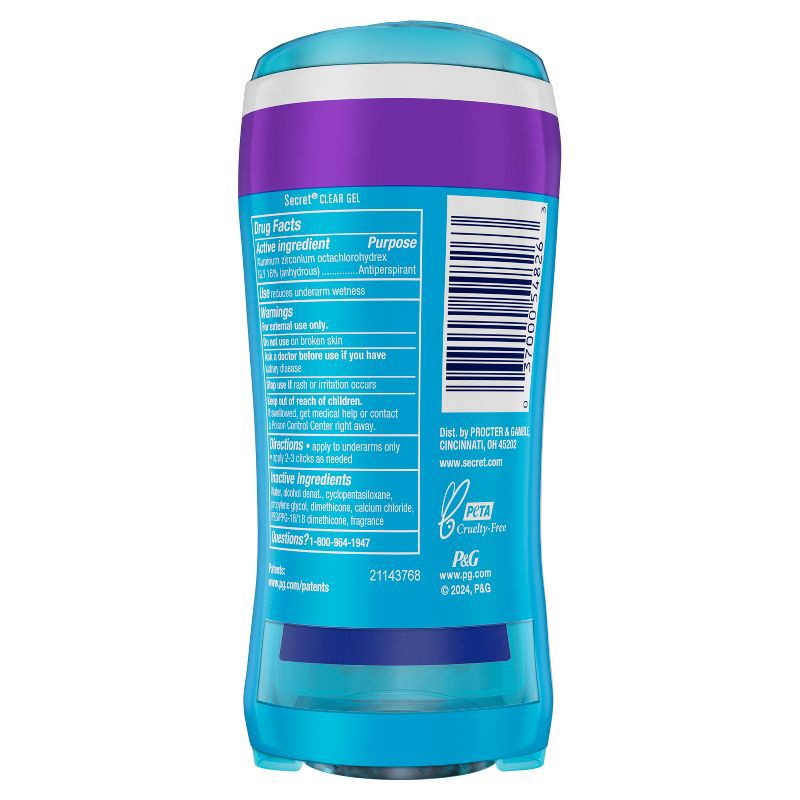 slide 9 of 9, Secret Fresh Clear Gel Deodorant - Relaxing Lavender - 2.6oz/2pk, 2 ct; 2.6 oz