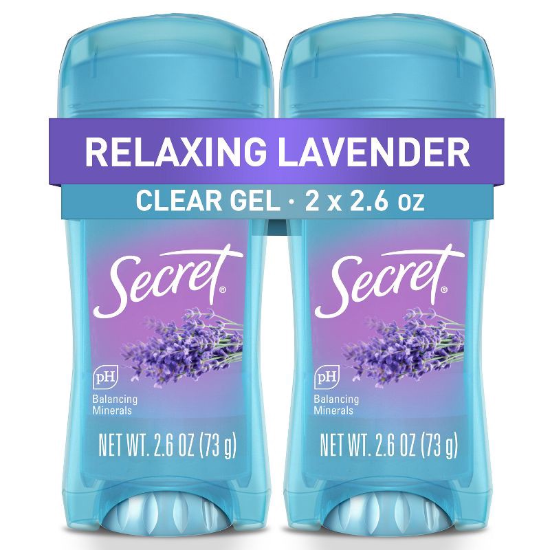 slide 1 of 12, Secret Fresh Clear Gel and Deodorant for Women - Relaxing Lavender - 2.6oz/2 Pack, 2 ct; 2.6 oz