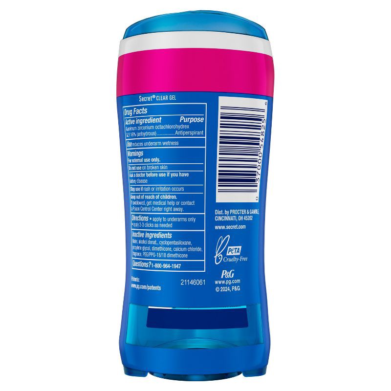 slide 11 of 11, Secret Outlast Clear Gel Antiperspirant & Deodorant for Women - Completely Clean - 2.6oz/2pk, 2 ct; 2.6 oz