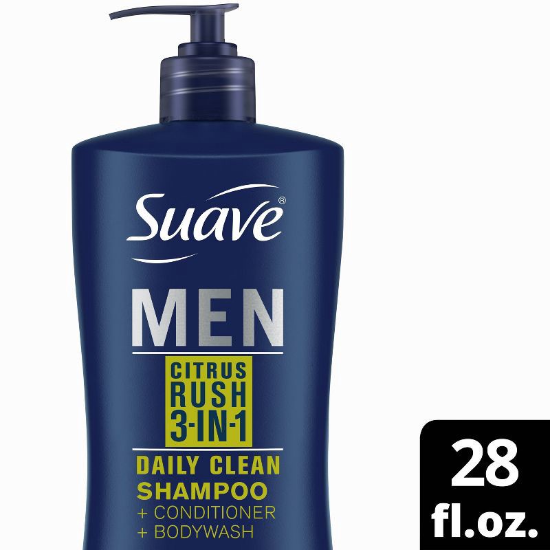 slide 1 of 8, Suave Men Professionals 3-in-1 Shampoo + Conditioner + Body Wash, Citrus Rush - 28 fl oz, 28 fl oz