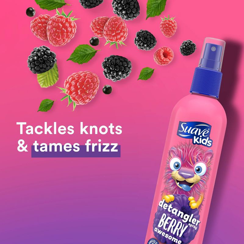 slide 3 of 8, Suave Kids' Detangler Spray Berry Awesome - 10 fl oz, 10 fl oz