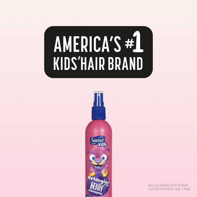 slide 9 of 9, Suave Kids' Detangler Spray Berry Awesome - 10 fl oz, 10 fl oz