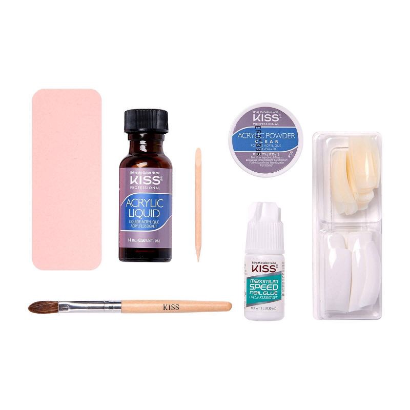 slide 2 of 3, KISS Products KISS Acrylic French Manicure Fake Nails Sculpture Kit - Natural - 40ct, 40 ct