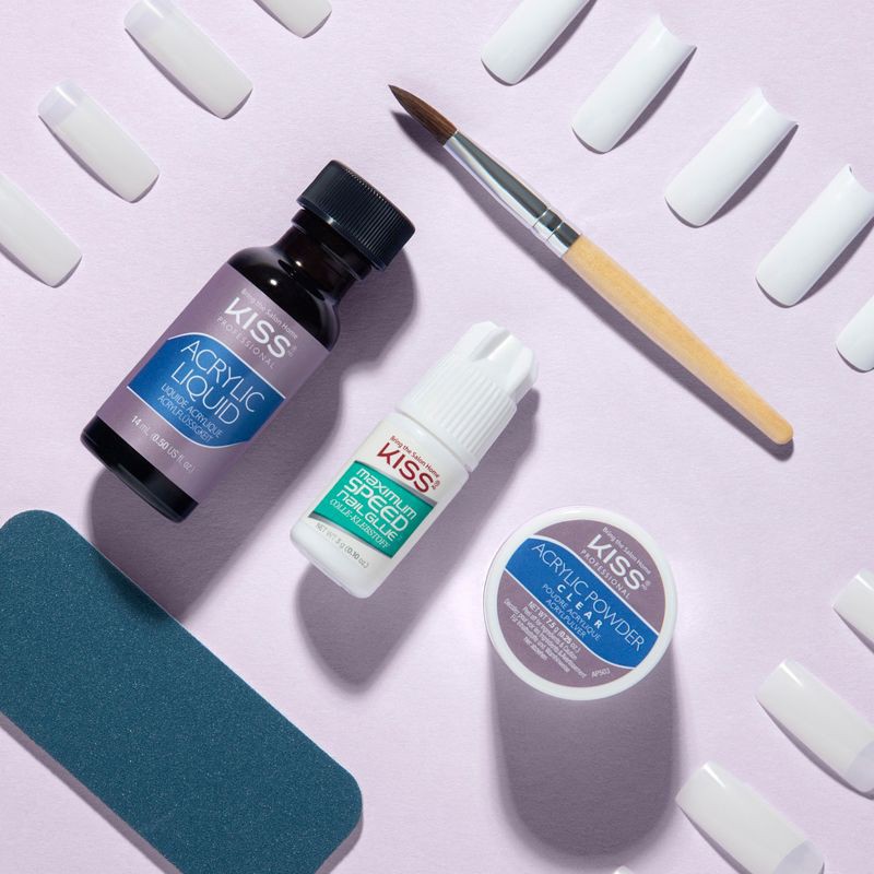 slide 4 of 8, KISS Products KISS Acrylic French Manicure Fake Nails Sculpture Kit - Natural - 40ct, 40 ct