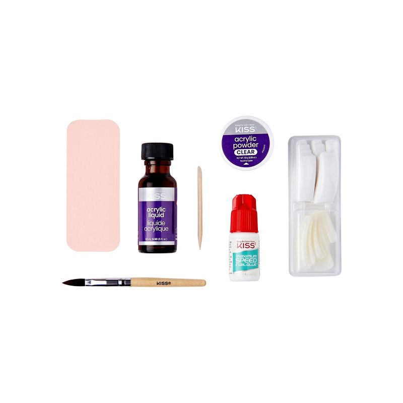 slide 5 of 8, KISS Products KISS Acrylic French Manicure Fake Nails Sculpture Kit - Natural - 40ct, 40 ct
