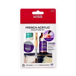 KISS Products KISS Acrylic French Manicure Fake Nails Sculpture Kit - Natural - 40ct