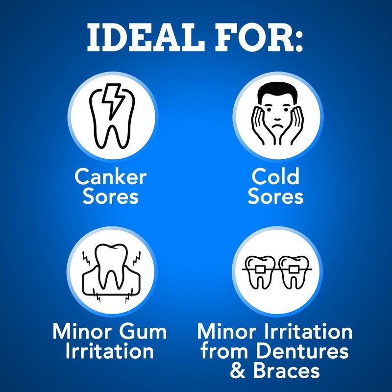 slide 6 of 8, Orajel 3x Medicated Mouth Sores Gel - 0.42oz, 0.42 oz