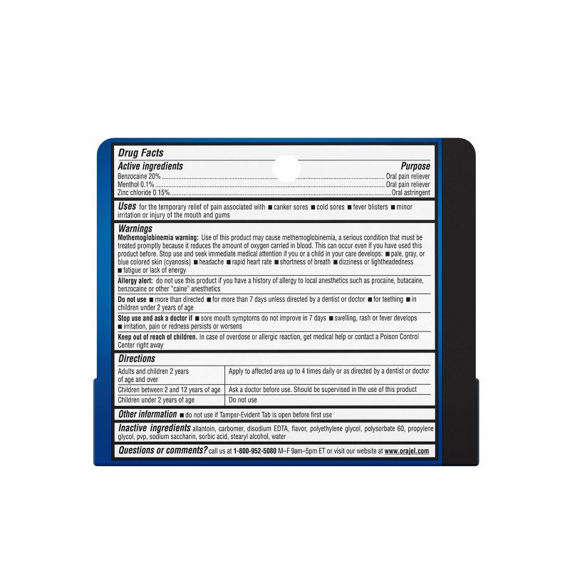 slide 10 of 10, Orajel 3x Medicated Mouth Sores Gel - 0.42oz, 0.42 oz