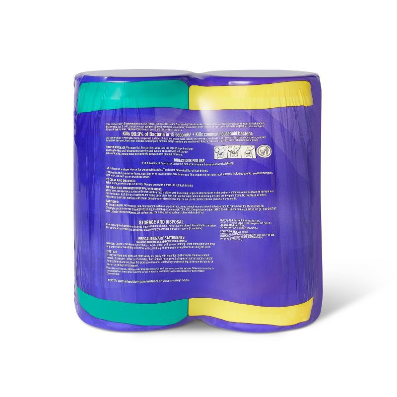 slide 3 of 3, Lemon and Fresh Scented Disinfecting Wipes - 2pk/150ct - up&up™, 2 pk; 150 ct