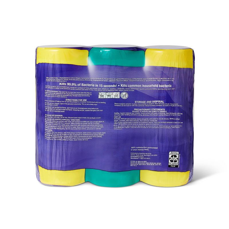 slide 3 of 3, Lemon and Fresh Scent Disinfecting Wipes - 35ct/3pk - up&up™, 35 ct, 3 ct