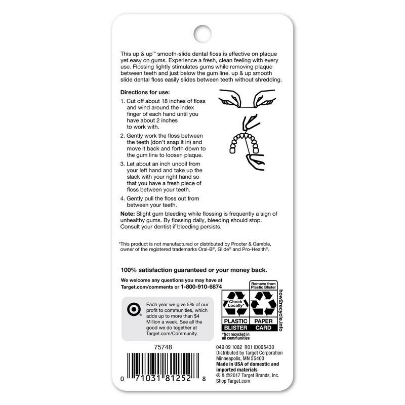 slide 3 of 3, Smooth Slide Floss - 2pk - up & up, 2 ct