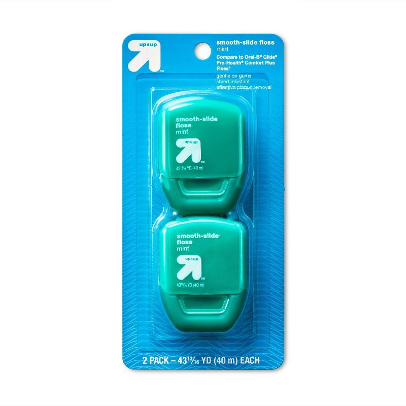 slide 1 of 3, Smooth Slide Floss - 2pk - up & up, 2 ct