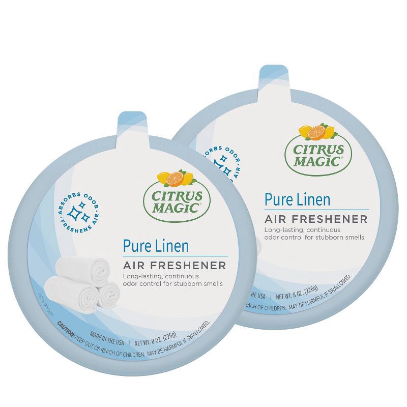 slide 2 of 6, Citrus Magic Solid Air Freshener - Pure Linen - 2pk, 2 ct