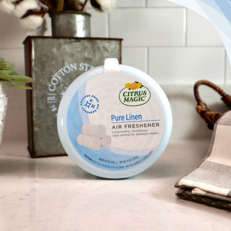 slide 4 of 6, Citrus Magic Solid Air Freshener - Pure Linen - 2pk, 2 ct