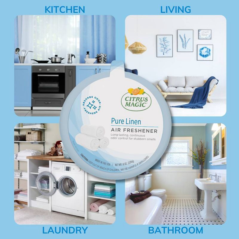 slide 5 of 6, Citrus Magic Solid Air Freshener - Pure Linen - 2pk, 2 ct