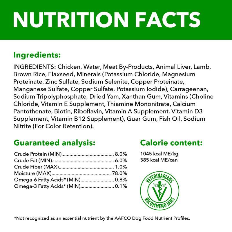 slide 9 of 11, IAMS Proactive Health Adult Classic Ground Rice and Lamb Flavor Variety Pack Wet Dog Food - 4.88lbs/6ct, 4.88 lb