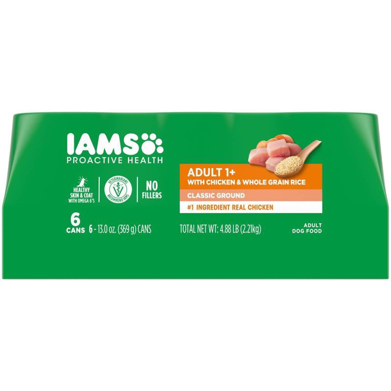 slide 1 of 11, IAMS Proactive Health Adult Ground with Chicken Wet Dog Food - 13oz/6ct Pack, 6 ct; 13 oz
