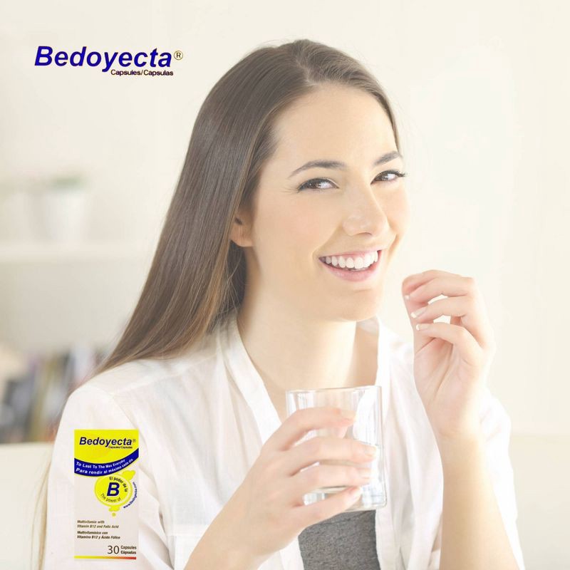 slide 8 of 12, Bedoyecta Multivitamin Capsules with B12 and Folic Acid Dietary Supplement Capsules - 30ct, 30 ct
