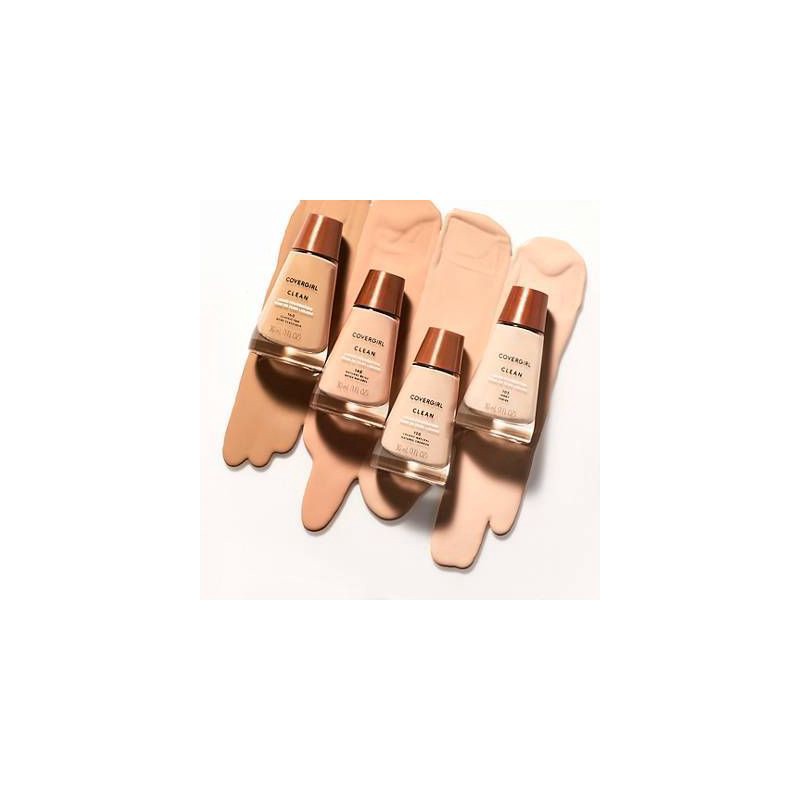 slide 3 of 4, COVERGIRL Clean Liquid Foundation - 130 Classic Beige - 1 fl oz, 1 fl oz