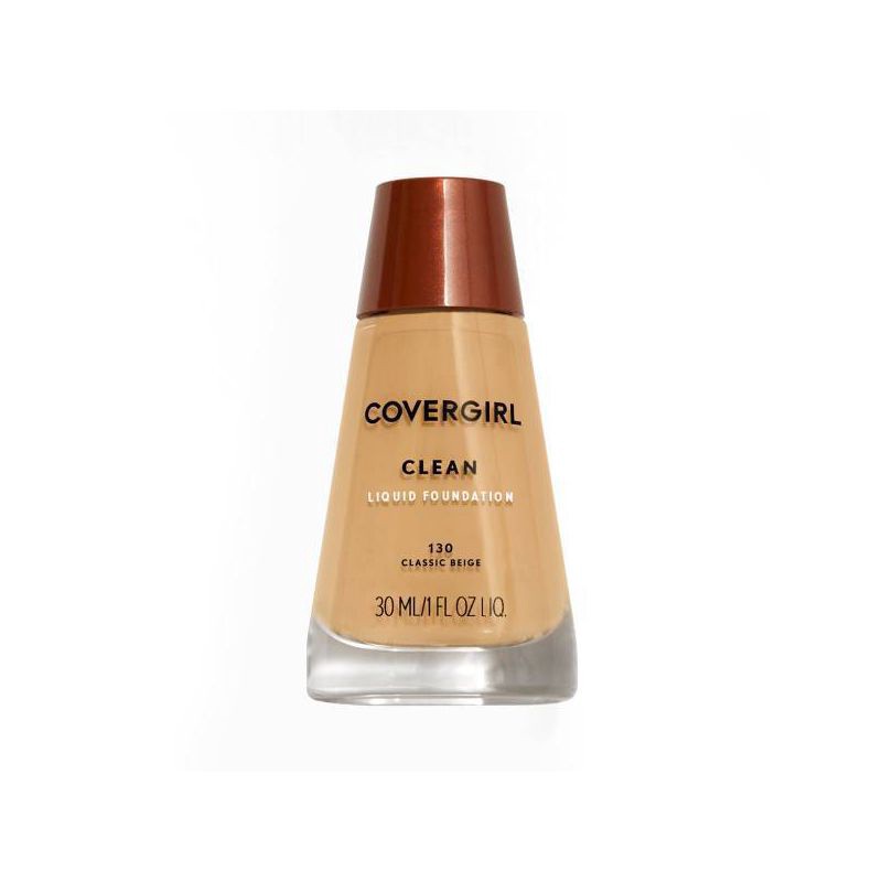 slide 1 of 4, COVERGIRL Clean Liquid Foundation - 130 Classic Beige - 1 fl oz, 1 fl oz